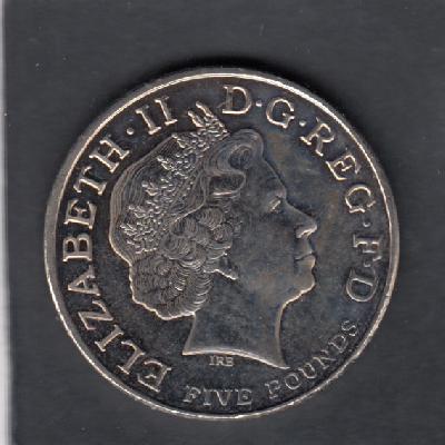 Beschrijving: 5 Pond QUEEN 80 YEAR